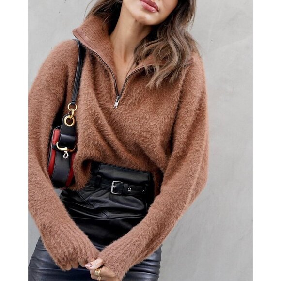 💕CAMILA COELHO💕 Jaelyn Pullover ~ Toffee Brown Medium - Picture 9 of 16